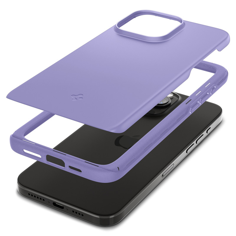 Apsauginis dėklas iPhone 15 Pro Thin Fit violetinis