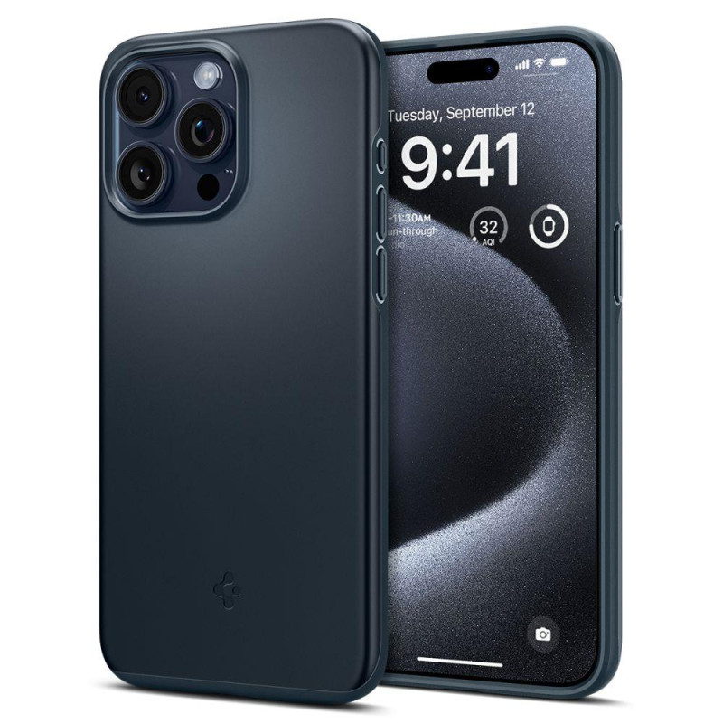 
Apsauginis dėklas iPhone 15 Pro Thin Fit, tamsiai mėlynas
