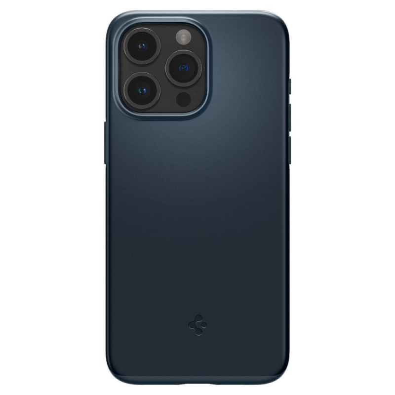 Apsauginis dėklas iPhone 15 Pro Max Thin Fit, juodas metalas