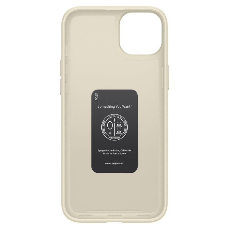 Apsauginis dėklas iPhone 15 Thin Fit, smėlio spalvos