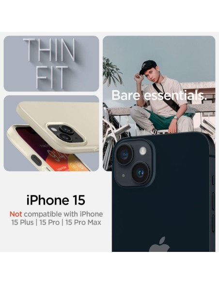 Apsauginis dėklas iPhone 15 Thin Fit, smėlio spalvos
 
Apsauginis dėklas iPhone 15 Thin Fit, smėlio spalvos