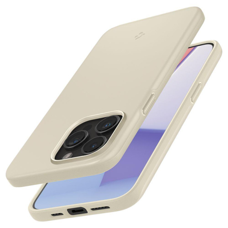 Apsauginis dėklas iPhone 15 Pro Max Thin Fit smėlio spalvos