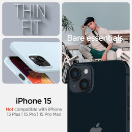 
Apsauginis dėklas iPhone 15 Thin Fit, šviesiai mėlynas
