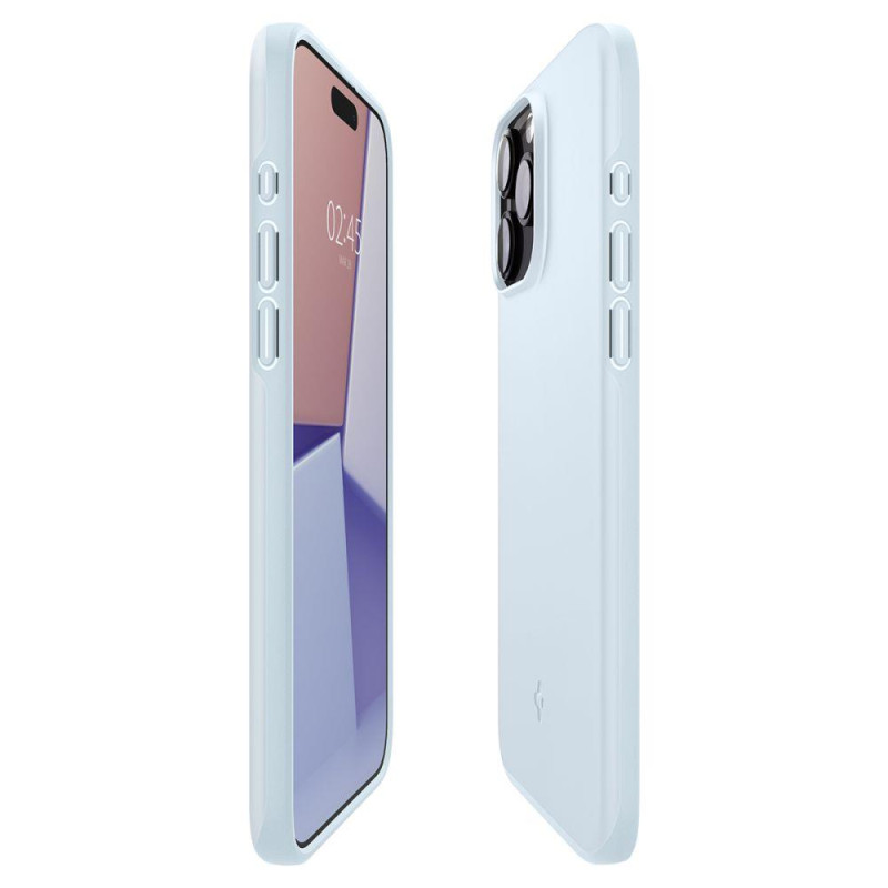Apsauginis dėklas iPhone 15 Pro Thin Fit šviesiai mėlynas