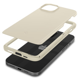 
Apsauginis dėklas iPhone 15 Plus Thin Fit, smėlio spalvos
