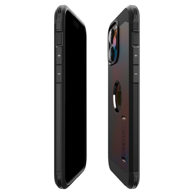 Tvirtas Armor MagSafe dėklas skirtas iPhone 15 Pro Max, juodas
