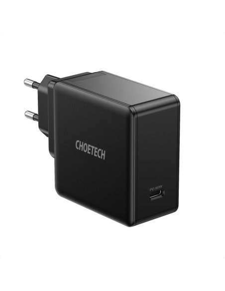 Greitas įkroviklis USB Type C PD 60W 3A juodas Greitas įkroviklis USB Type C PD 60W 3A juodas