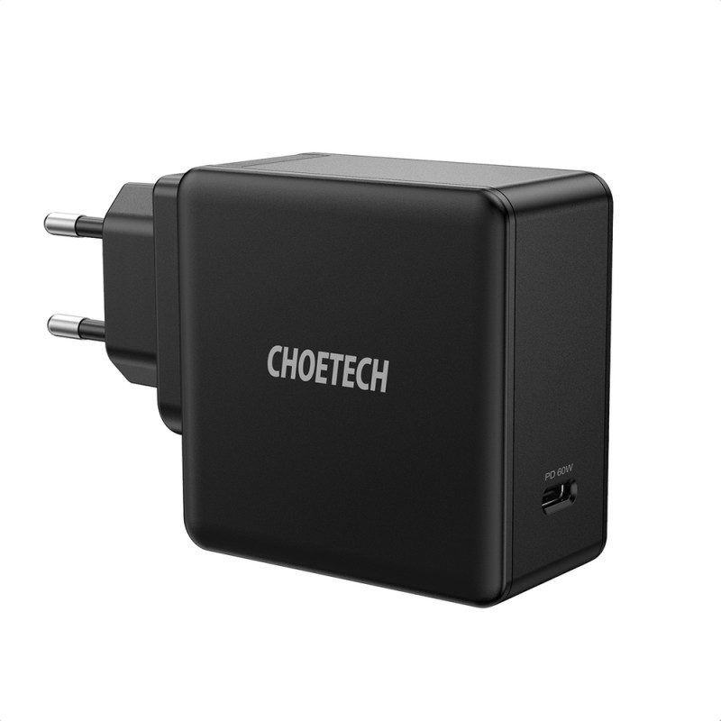 Greitas įkroviklis USB Type C PD 60W 3A juodas