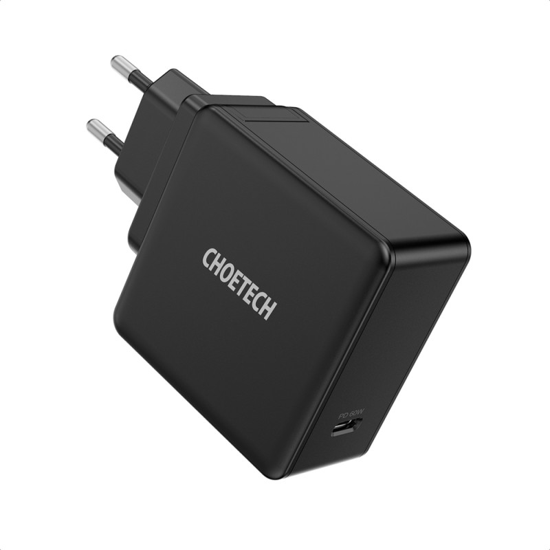 Greitas įkroviklis USB Type C PD 60W 3A juodas