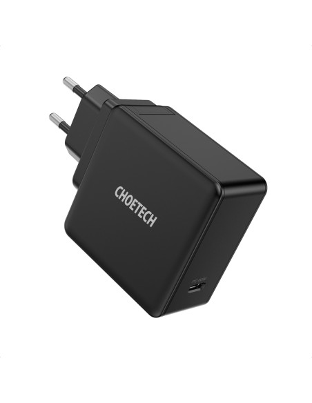 Greitas įkroviklis USB Type C PD 60W 3A juodas Greitas įkroviklis USB Type C PD 60W 3A juodas