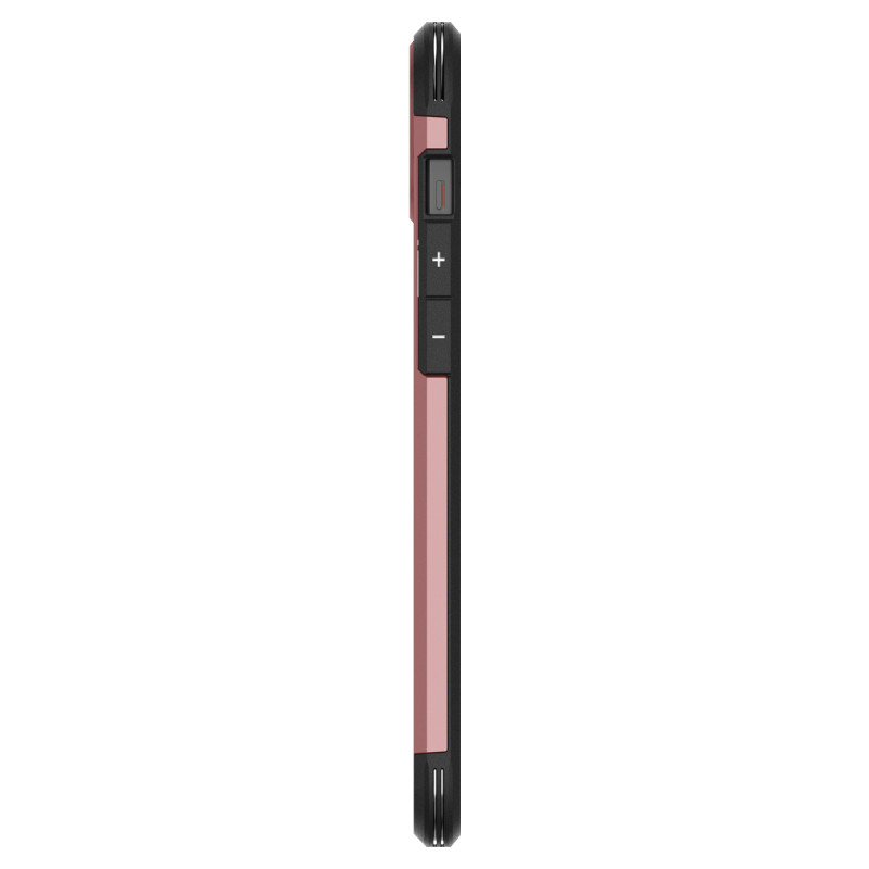 Tvirtas Armor MagSafe dėklas su stovu iPhone 15, rožinis