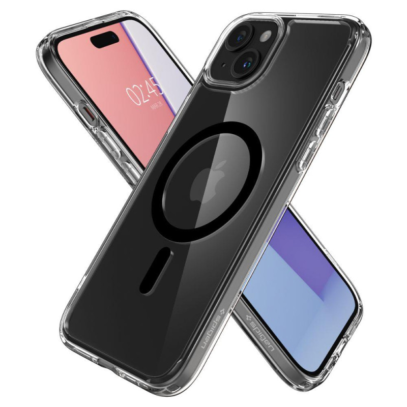 Ultra Hybrid Mag dėklas su MagSafe, skirtas iPhone 15, juodas