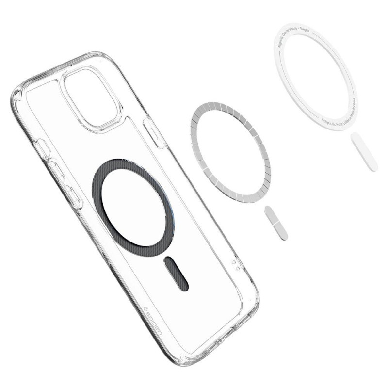 Ultra Hybrid Mag dėklas su MagSafe, skirtas iPhone 15, pilkas