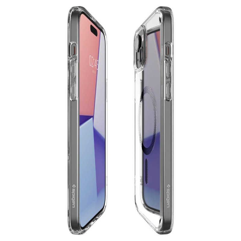 Ultra Hybrid Mag dėklas su MagSafe, skirtas iPhone 15, pilkas