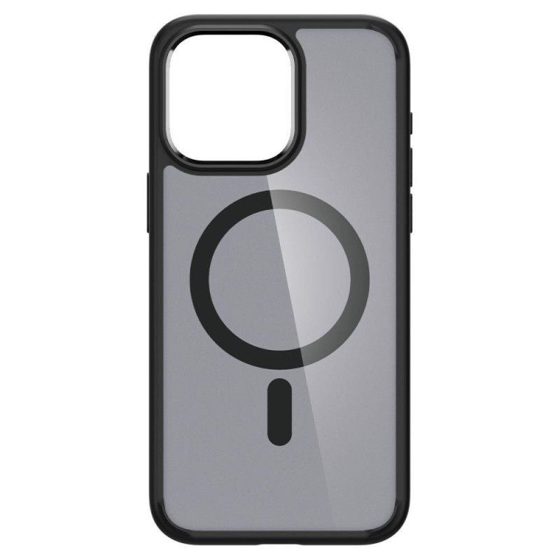 Ultra Hybrid Mag dėklas su MagSafe, skirtas iPhone 15 Pro, skaidrus ir juodas
