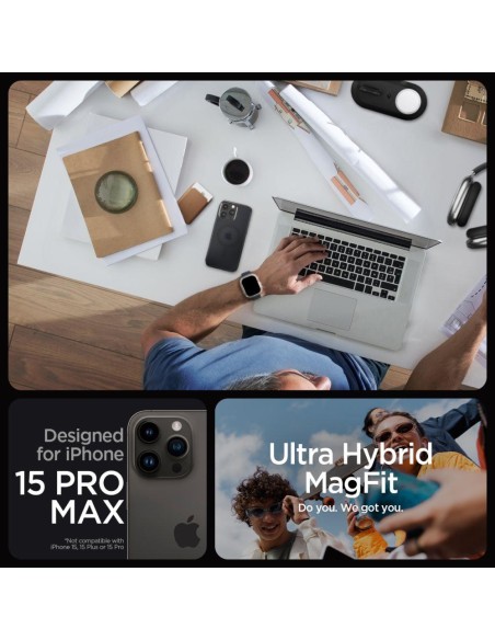 Ultra Hybrid Mag dėklas su MagSafe, skirtas iPhone 15 Pro Max, skaidrus ir juodas
 
Ultra Hybrid Mag dėklas su MagSafe, skirtas iPhone 15 Pro Max, skaidrus ir juodas