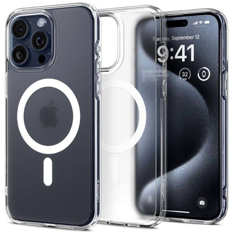 
Ultra Hybrid Mag dėklas su MagSafe, skirtas iPhone 15 Pro, skaidrus
