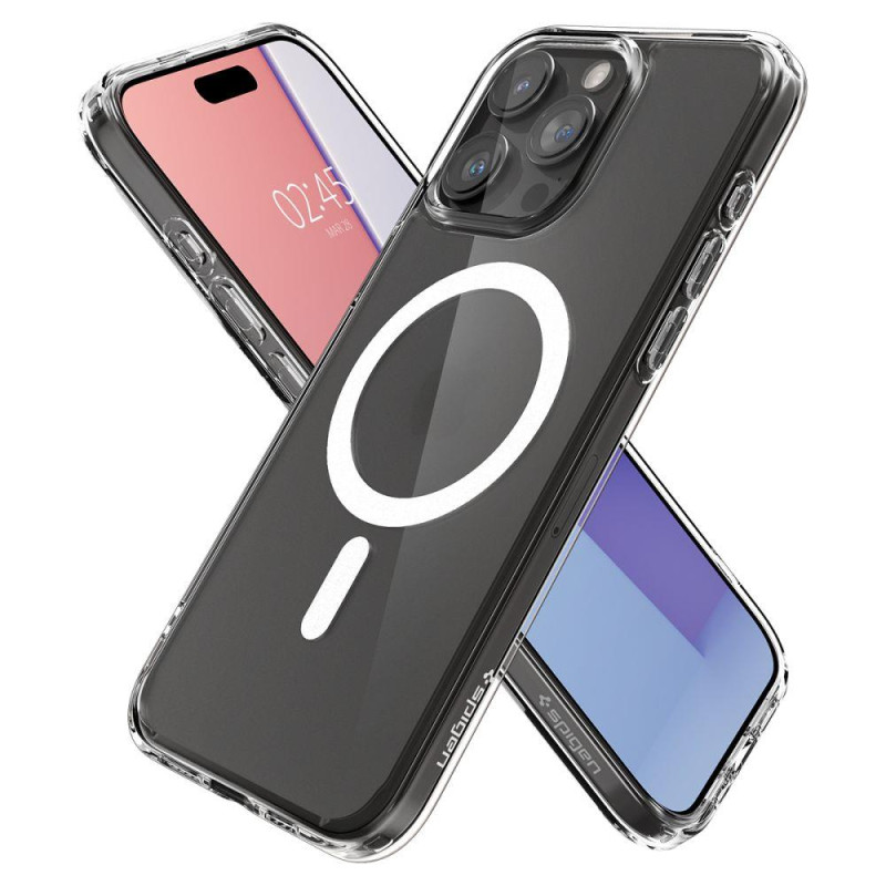 Ultra Hybrid Mag dėklas su MagSafe, skirtas iPhone 15 Pro, skaidrus