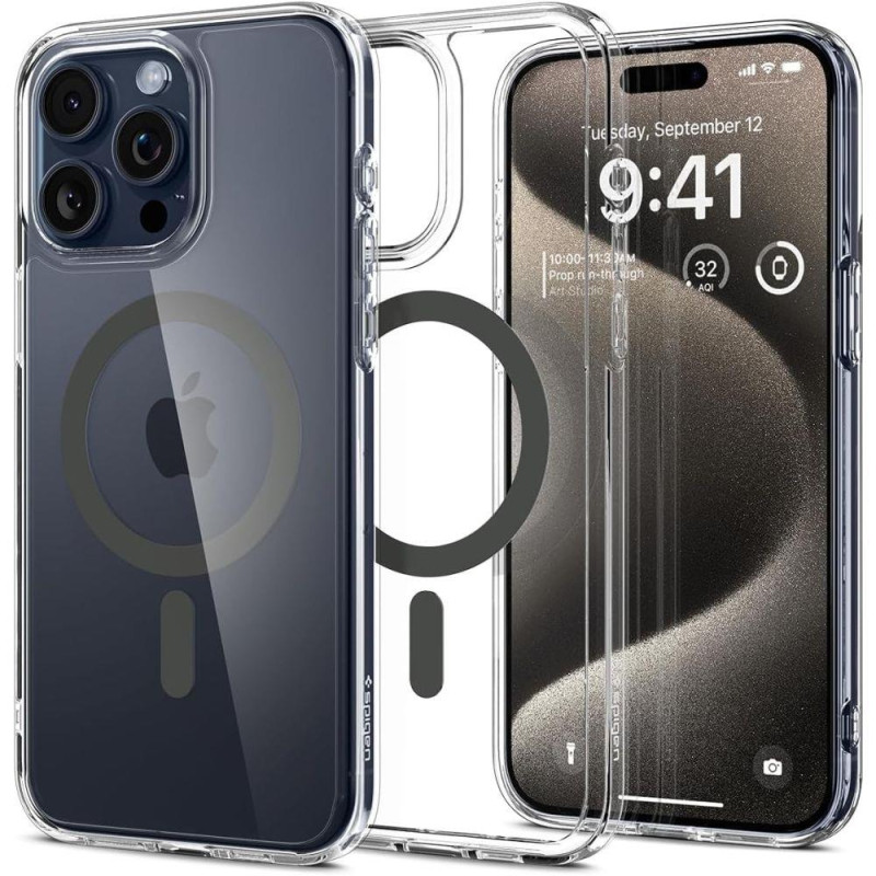 
Ultra Hybrid Mag dėklas su MagSafe, skirtas iPhone 15 Pro Max, grafitas
