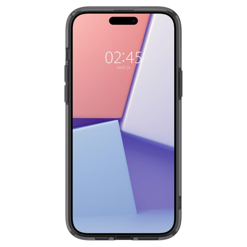 Ultra Hybrid Mag dėklas su MagSafe, skirtas iPhone 15, pilkas ir juodas