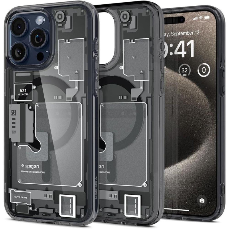 Ultra Hybrid Mag dėklas su MagSafe, skirtas iPhone 15 Pro Max, pilkas ir juodas
Ultra Hybrid Mag dėklas su MagSafe, skirtas iPhone 15 Pro Max, pilkas ir juodas