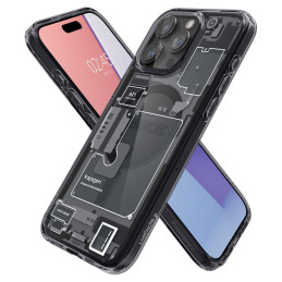 
Ultra Hybrid Mag dėklas su MagSafe, skirtas iPhone 15 Pro Max, pilkas ir juodas
