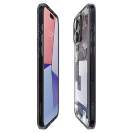 
Ultra Hybrid Mag dėklas su MagSafe, skirtas iPhone 15 Pro Max, pilkas ir juodas
