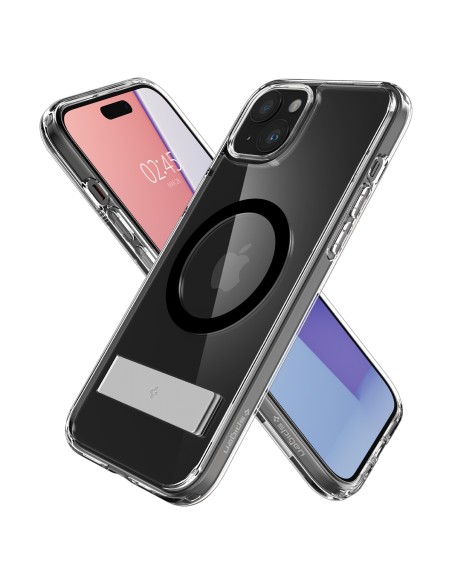 
Ultra Hybrid S MagSafe dėklas su stovu iPhone 15, juodas
