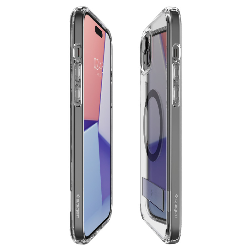 Ultra Hybrid S MagSafe dėklas su stovu iPhone 15 Plus, juodas