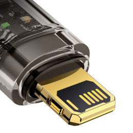 Explorer serijos laidas USB laidas Iphone Lightning 2.4A 2 m juodas