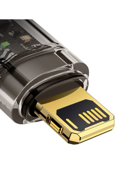 Explorer serijos laidas USB laidas Iphone Lightning 2.4A 2 m juodas Explorer serijos laidas USB laidas Iphone Lightning 2.4A 2 m juodas