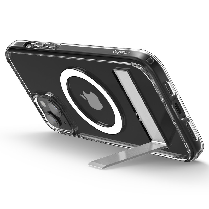 Ultra Hybrid S MagSafe dėklas su stovu iPhone 15 Plus, skaidrus