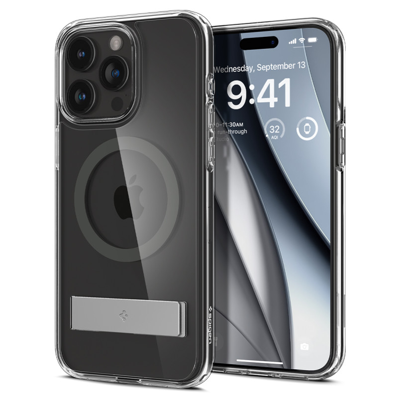 
Ultra Hybrid S MagSafe dėklas su stovu iPhone 15 Pro, grafitas
