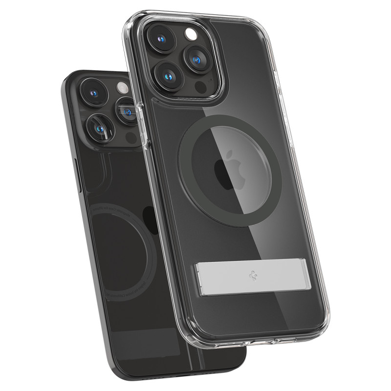 Ultra Hybrid S MagSafe dėklas su stovu iPhone 15 Pro, grafitas