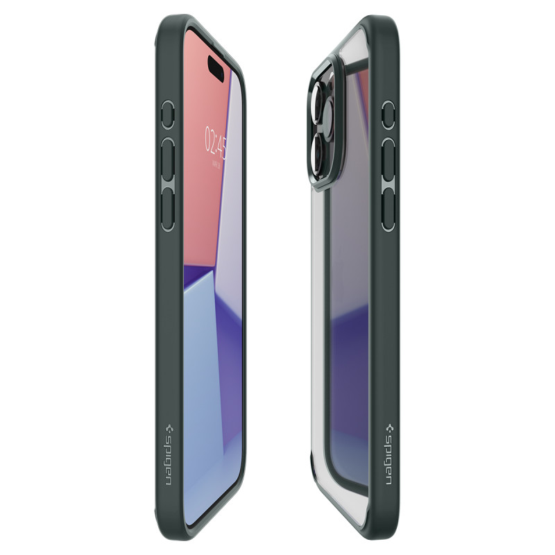 Ultra Hybrid dėklas skirtas iPhone 15 Pro Max, tamsiai žalias
