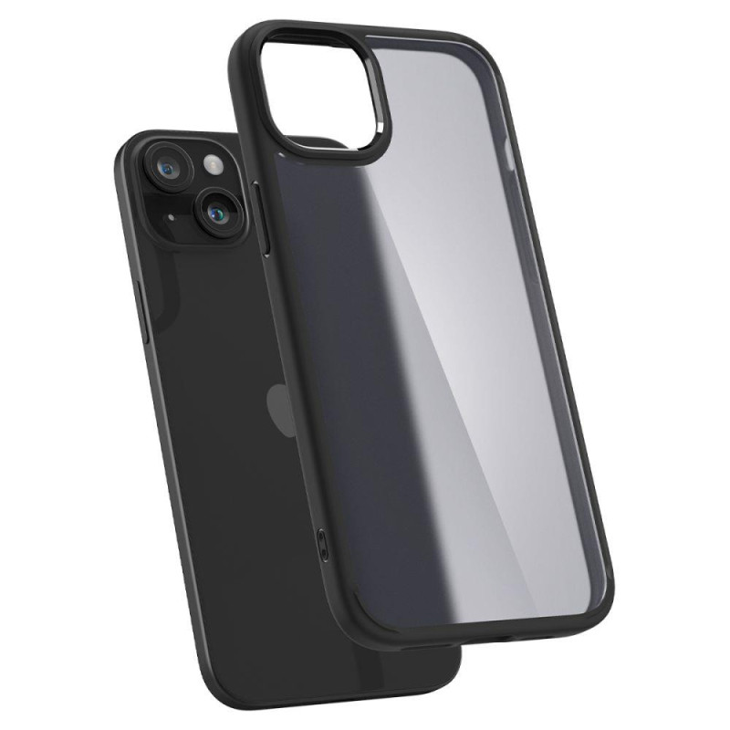 Ultra Hybrid dėklas skirtas iPhone 15, skaidrus ir juodas