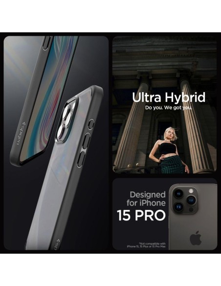 Ultra Hybrid dėklas skirtas iPhone 15 Pro, skaidrus ir juodas
 
Ultra Hybrid dėklas skirtas iPhone 15 Pro, skaidrus ir juodas