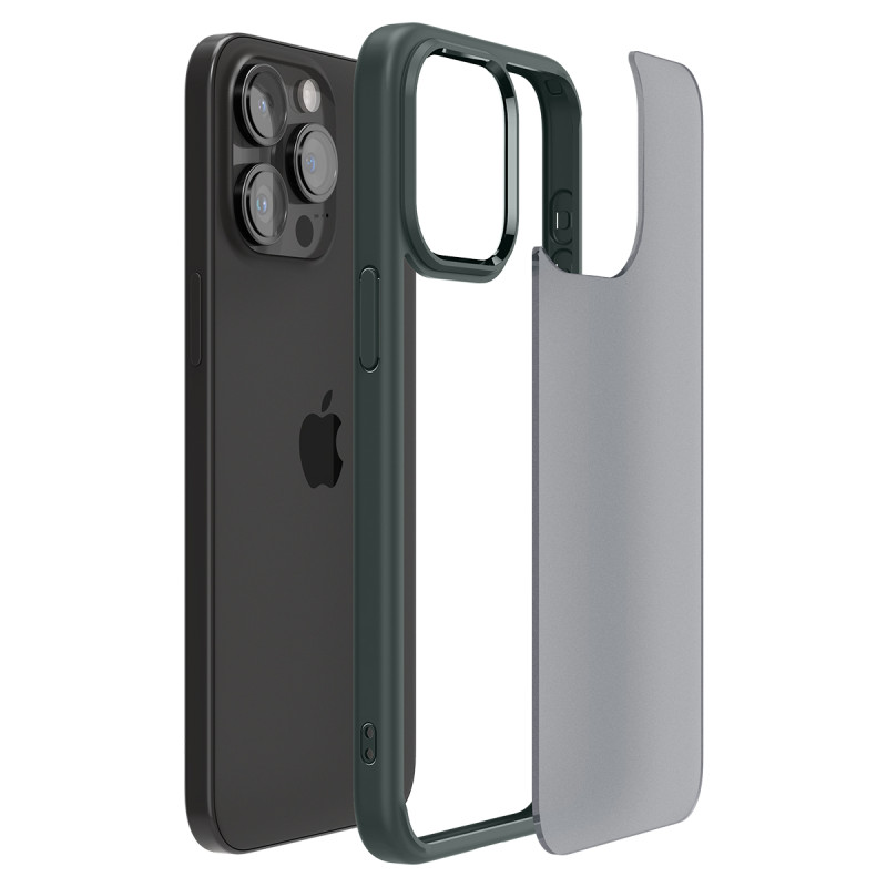 Ultra Hybrid dėklas skirtas iPhone 15 Pro, tamsiai žalias