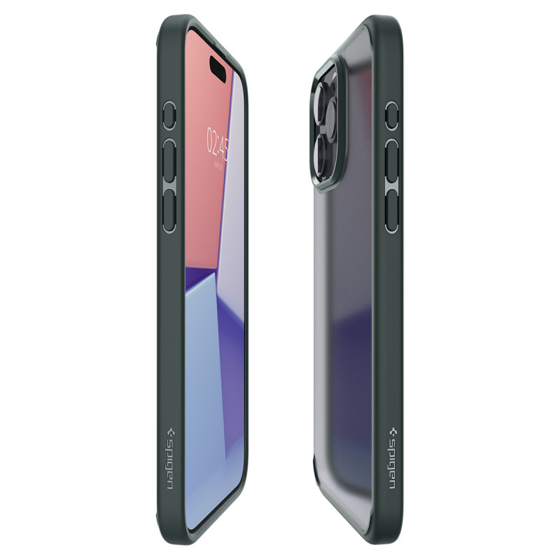 Ultra Hybrid dėklas skirtas iPhone 15 Pro, tamsiai žalias