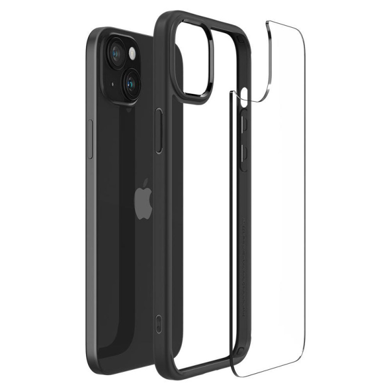 Ultra Hybrid dėklas skirtas iPhone 15, matinė juoda