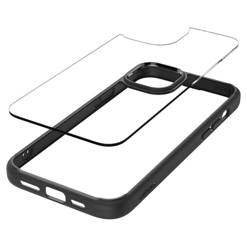 Ultra Hybrid dėklas skirtas iPhone 15, matinė juoda