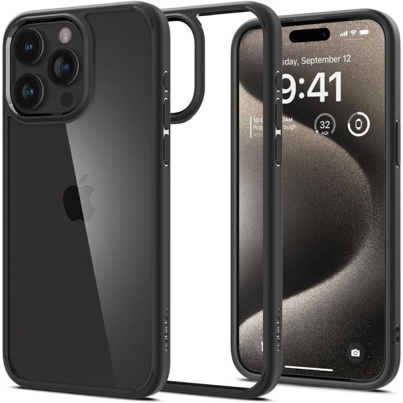 
Ultra Hybrid dėklas skirtas iPhone 15 Pro, matinė juoda
