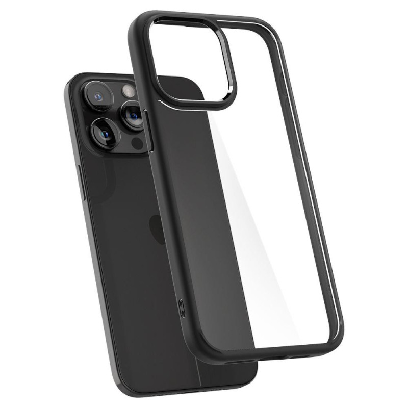 Ultra Hybrid dėklas skirtas iPhone 15 Pro, matinė juoda