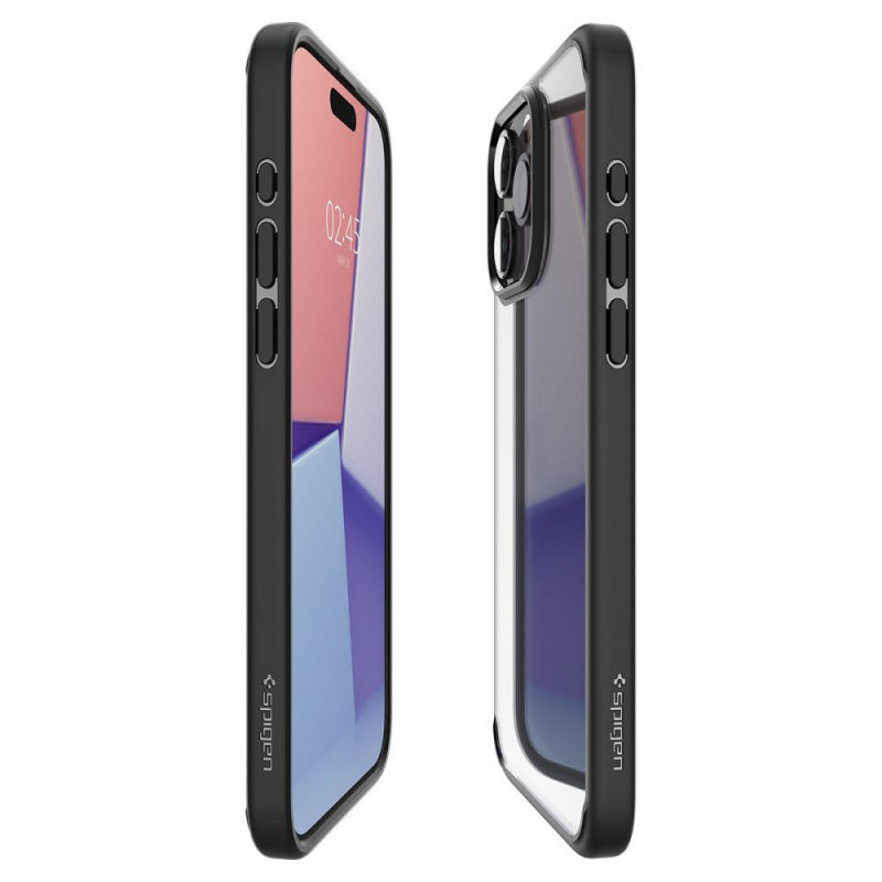 Ultra Hybrid dėklas skirtas iPhone 15 Pro, matinė juoda