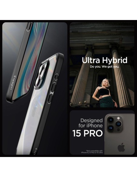 Ultra Hybrid dėklas skirtas iPhone 15 Pro, matinė juoda
 
Ultra Hybrid dėklas skirtas iPhone 15 Pro, matinė juoda