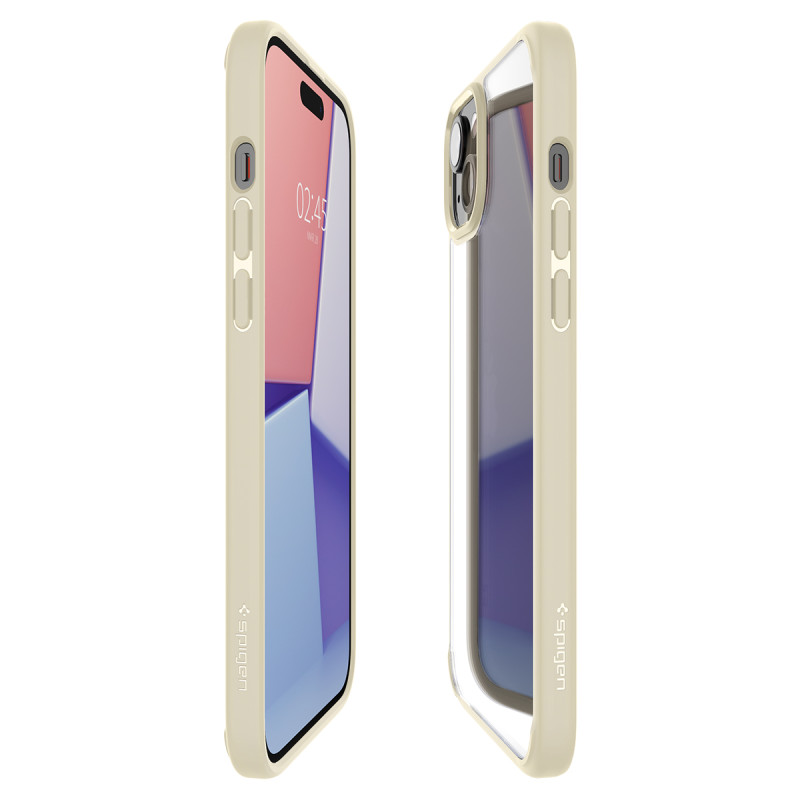 Ultra Hybrid dėklas iPhone 15, smėlio spalvos