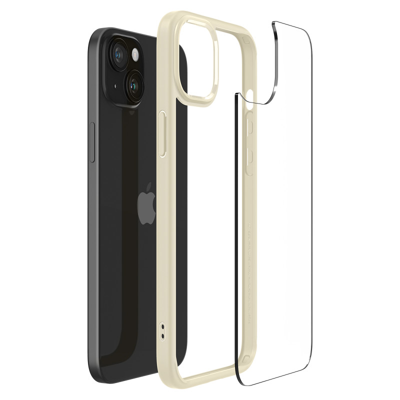 Ultra Hybrid dėklas iPhone 15, smėlio spalvos
