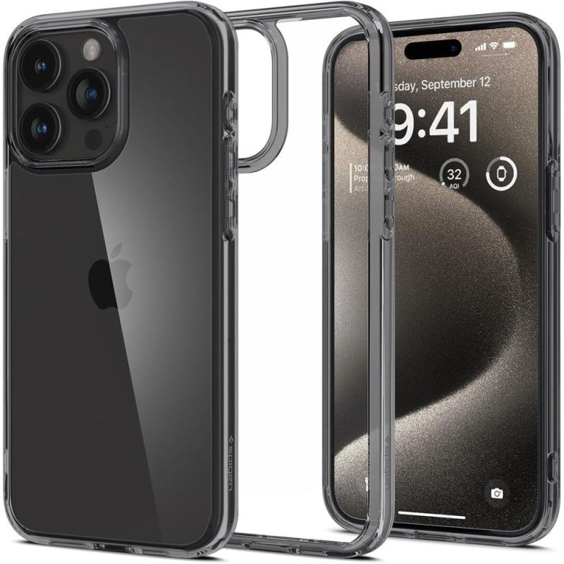 Ultra Hybrid dėklas skirtas iPhone 15 Pro Max, skaidrus ir pilkas
Ultra Hybrid dėklas skirtas iPhone 15 Pro Max, skaidrus ir pilkas