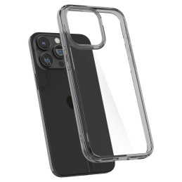 
Ultra Hybrid dėklas skirtas iPhone 15 Pro Max, skaidrus ir pilkas
