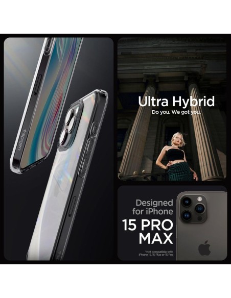 Ultra Hybrid dėklas skirtas iPhone 15 Pro Max, skaidrus ir pilkas
 
Ultra Hybrid dėklas skirtas iPhone 15 Pro Max, skaidrus ir pilkas